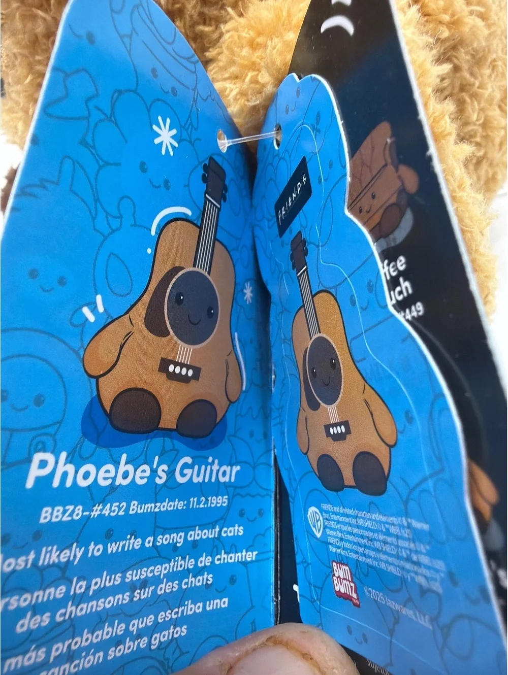 Lot of 3 Bum Bumz by Russ “Friends” Stuffies Peephole, Phoebes Guitar, Turkey